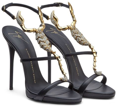 Giuseppe Zanotti Heels, High Heeled Sandals, Unique Women, High Heels Boots, Gorgeous Shoes, Fabulous Shoes, Fashion Heels, Sandals Women, Black High Heels