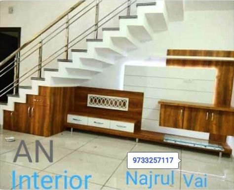 small living room interior living room decor living room TV unit under staircase Led Tv Panel Design Under Stairs, Tv Unit Under Staircase, Design Under Stairs, Interior Design Under Stairs, Rooftop Decor, Under Staircase, Lcd Panel Design, Exterior Door Designs, High End Home