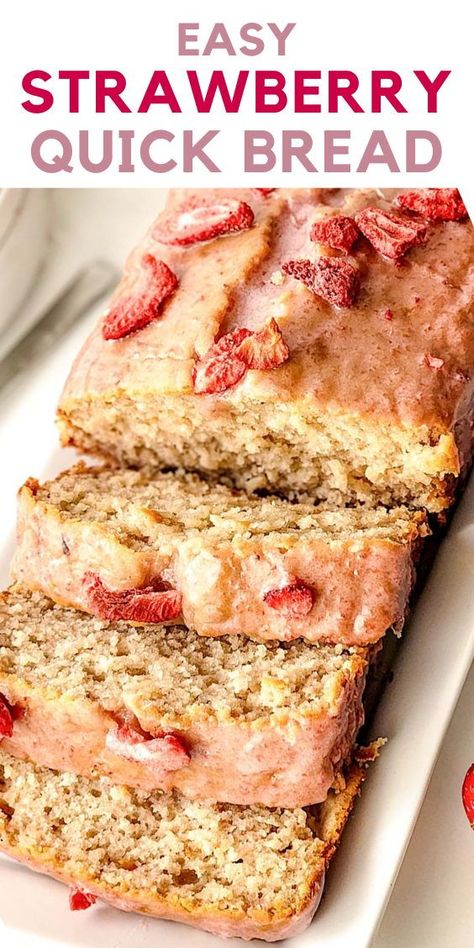 Learn how to make a mouthwatering strawberry quick bread that's as beautiful as it is delicious. This easy-to-follow recipe combines the natural sweetness of strawberries with a moist, fluffy loaf bread. Whether you're a beginner or an experienced baker, this one-bowl recipe is straightforward and satisfying. It's the perfect treat to share with family and friends or enjoy on your own.