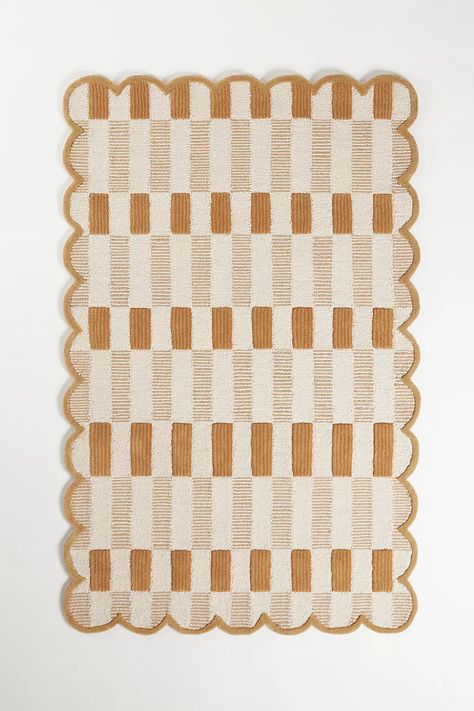 Matilda Goad & Co. Tufted Plaid Rug | AnthroLiving British Countryside Aesthetic, Gingham Rug, Autumn Nursery, Fall Nursery, Matilda Goad, Sky Ranch, Plaid Rug, Area Rug Pad, Hand Tufted Rug