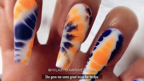 Gel Nail Art Designs, Tie Dye Nails, Abstract Nail Art, Sweater Nails, Nail Art Designs Summer, Nail Art Ombre, Cute Summer Nails, Simple Nail Art Designs, Nail Art Videos