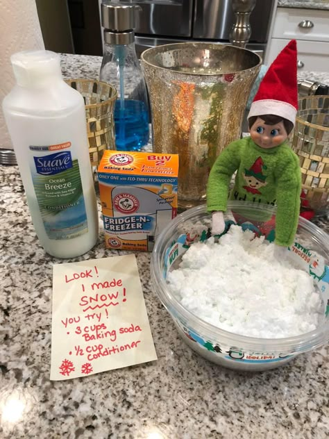 Elf On The Shelf Snow Day Ideas, Elf On The Shelf Ideas With Muffins, Elf On The Shelf Frosty The Snowman, Elf On The Shelf Donut Snowman, Baking Elf On The Shelf, Elf On The Shelf Bakery Ideas, Elf On The Shelf Snow Ideas, Elf On The Shelf Snow Angel, Elf On The Shelf Baking Ideas