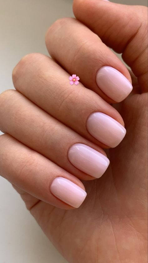 Gel Nails No Extension, Basic Cute Nails Short, Short Basic Nail Ideas, Basic Nail Inspo Summer, Gel Nail Inspo Simple, Simple Gel Nail Inspo Short, Summer Short Nails 2024, Summer Nails Basic, Short Nail Ideas Summer 2024