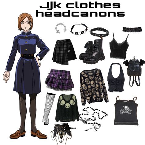 Jjk headcanons, jjk clothes headcanons Jjk Clothes, Nerdy Outfits, Outfits Anime, Anime Inspiration, Design Outfit, Character Inspired Outfits, Fandom Outfits, Anime Outfit, Anime Inspired Outfits