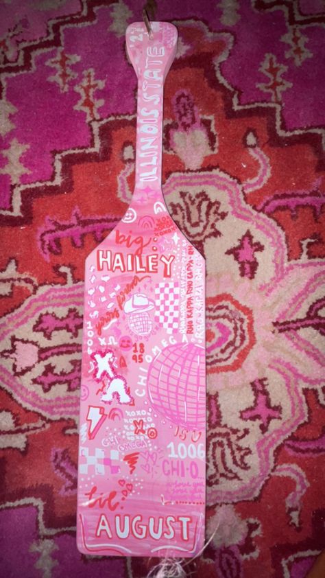 Disco Ball Sorority Paddle, Big Little Sorority Paddles, Big Little Plaques, Sorority Big Little Paddles, Pink Sorority Paddle, Paddle Painting Ideas, Big Little Paddles Sorority Ideas, Cute Sorority Paddles, Sorority Paddles Big Little