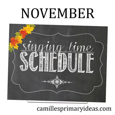 Thanksgiving Singing Time Ideas, Thanksgiving Singing Time Lds, Fall Singing Time Ideas, Fall Primary Singing Time, Lds Primary Singing Time Halloween, Lds Primary Chorister Ideas, Welcome Songs, Singing Time Ideas, Thanksgiving Songs