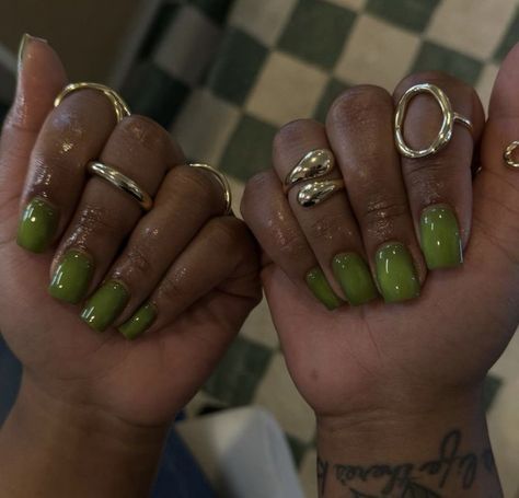 Short Earthy Nails, Earth Toned Nails, Earthy Acrylic Nails, Earthy Nails Designs, Earthy Nails, Nails And Rings, Junk Nails, Nail Goals, Earthy Aesthetic