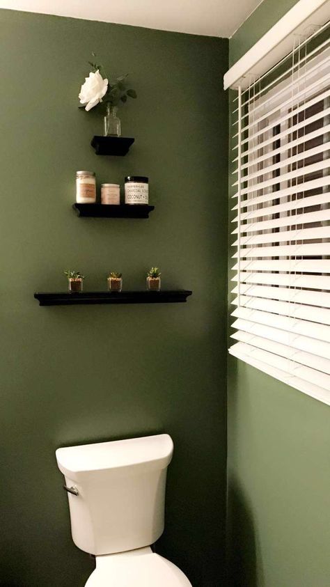 Olive green bathroom. Olive Green Walls Bathroom, Toilet Green Wall, Olive And Black Bathroom, Olive Green Toilet Room, Moss Green Bathroom Ideas, Olive Green Bathroom Walls, Olive Bathroom Ideas, Olive Green Bathroom Ideas, Khaki Bathroom