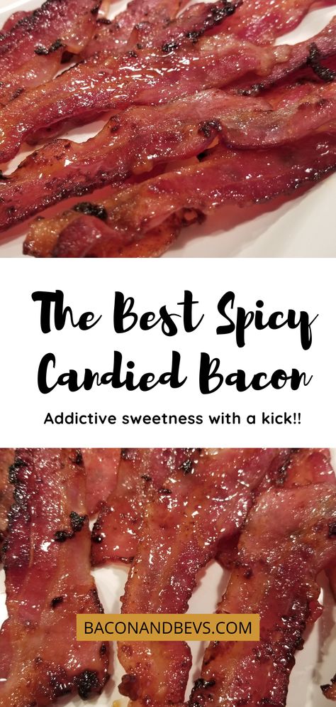 Bacon Sides, Carmelized Bacon, Bacon Appetizers Easy, Candied Bacon Recipe, Easy Bacon Recipes, Making Bacon, Bacon Recipes Appetizers, Savory Bacon, Spicy Bacon