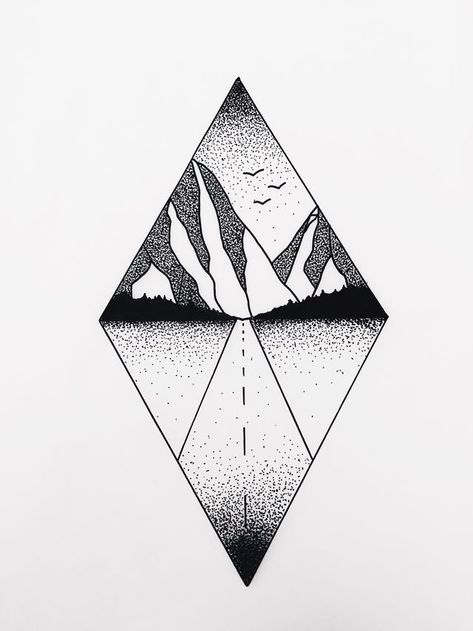 심플한 그림, Tumblr Drawings, Tattoos Unique, Stippling Art, Geometric Tattoos, Tattoos Geometric, Art Et Illustration, Drawing Images, Art And Illustration