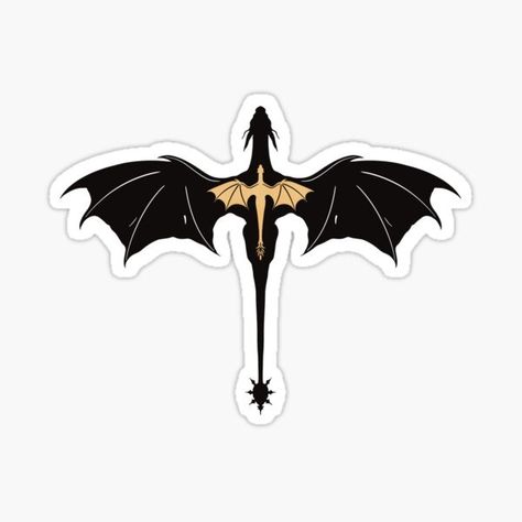 Iron Flame Stickers for Sale | Redbubble Computer Stickers, Wings Book, Kindle Stickers, Stickers Ideas, Computer Sticker, Fourth Wing, Gold Stickers, Dragon Wings, House Of Dragons