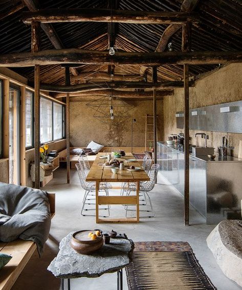 christian taeubert's studio cottage rebuilds the identity of a suburban village Old Home Remodel, Rural House, Concrete Kitchen, Italian Countryside, Cottage Interiors, Iron Lamp, Rest And Relaxation, A Brother, Brutalism