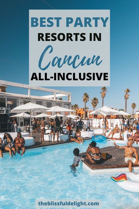 Are you looking for the best all-inclusive party resorts in Mexico? Then this is your ultimate guide for the best party resorts in Cancun. The top 5 party resorts in Cancun, and the top 10 party resorts in Cancun. Packing For Cancun All Inclusive, Bachelorette Party Cancun, Bachelorette Cancun, Best Cancun Resorts, Cancun All Inclusive Resorts, Cancun Bachelorette Party, Live Aqua Cancun, Cheapest All Inclusive Resorts, Hard Rock Hotel Cancun