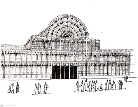 Crystal Palace London, Basilica Architecture, London Sketch, Palace Architecture, The Crystal Palace, Schönbrunn Palace, Hyde Park London, Palace London, Glass Structure