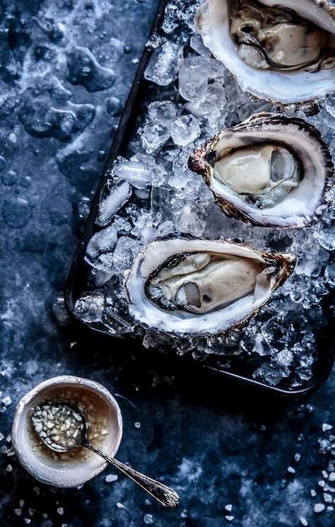 Thai Food Photography, Seafood Party, Dark Food, Moody Food Photography, Photography Food Styling, Oyster Knife, Dark Food Photography, Sesame Ginger, Restaurant Photography