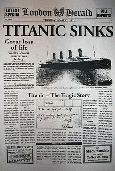 Titanic Ship Sinking, Titanic History, Distress Signal, Titanic Ship, The Titanic, Rms Titanic, Old Newspaper, April 16, Do You Really