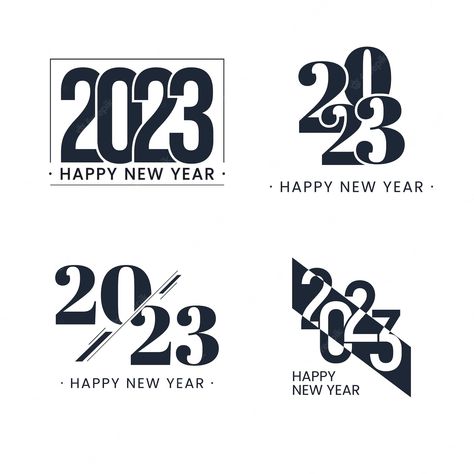 2023 Text, New Year Typography, New Year Card Design, Happy 2023, 3d Numbers, Numbers Typography, Colorful Fireworks, Typography Design Font, Text Typography