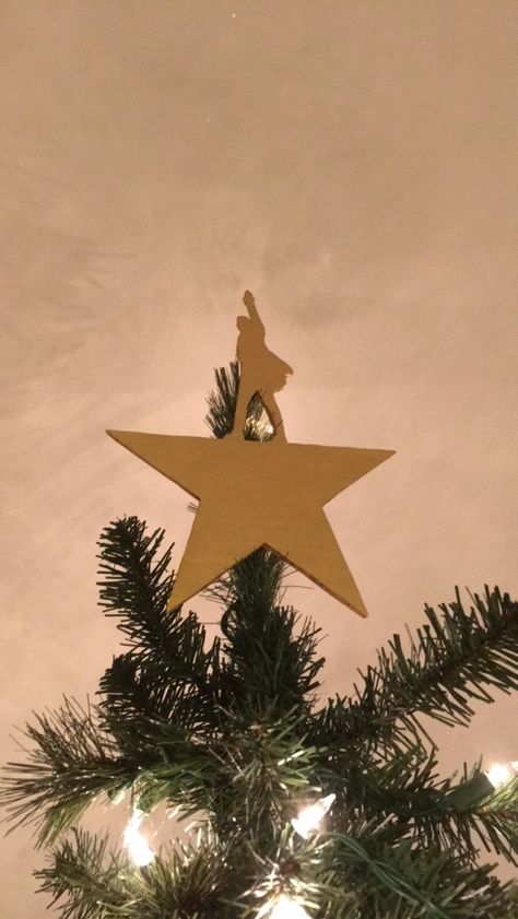 Made my own Hamilton Tree Topper out of foam core 😄 Hamilton Christmas, Hamilton Party, Hamilton Merch, Thrifty Christmas, Hamilton Star, Musical Theater Gifts, Hamilton Gifts, Hamilton Funny, Theatre Gifts