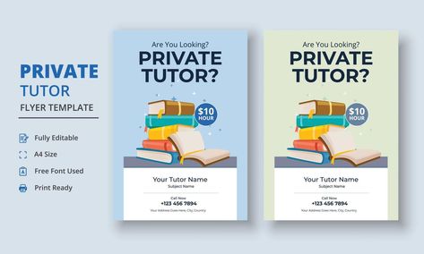 Private Tutor Flyer Template, Home Tuition Flyer, Online Tutors Flyer Template, Course Poster Template, Education Flyer Tuition Flyer, Tutor Flyer, Course Poster, Education Flyer, Private Tutor, Wedding People, Name Calling, Online Tutoring, Logo Banners