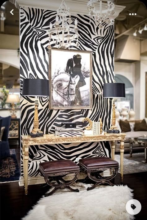 Zebra Interior Design, Zebra Living Room, Designer Showroom, Interior Design Showroom, Zebra Decor, Big Home, Zebra Wall, African Interior, Design Showroom