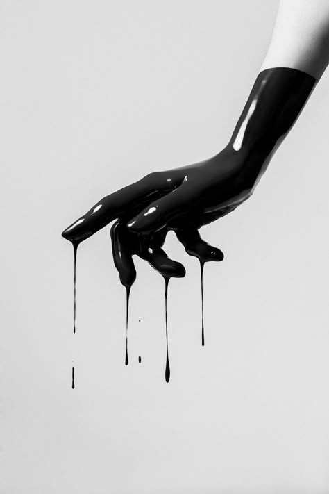 Ink Digital Art, Spooky Photoshop Ideas, Ink Photography, Dripping Paint, Hand Photography, Blood Art, Ange Demon, Hand Reference, Cool Wallpapers Art