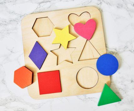 Wooden Shapes Puzzle: 7 Steps (with Pictures) House Themes, Wooden Shape Puzzle, Glowforge Ideas, Kids Puzzles, Laser Cut Wood Crafts, Jigsaw Puzzles For Kids, Puzzles For Toddlers, Odessa Ukraine, Diy Toddler