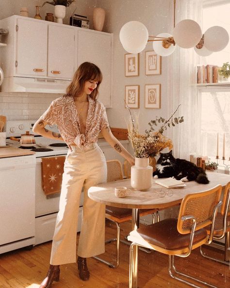 Audrey Rivet on Instagram: “So happy with the little upgrades we did in the apartment, especially the ones in the kitchen. We applied some tiles, changed the cabinet…” Audrey Rivet, Parisian Boho, Nursery Drawings, Fashion Tips For Men, Parisienne Chic, French Girl Style, The Cabinet, The Apartment, Parisian Chic