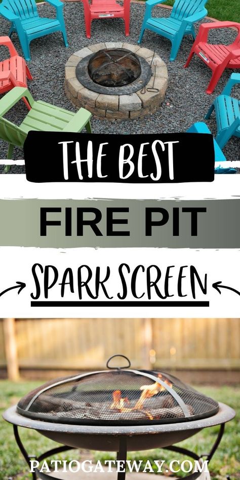 Protect your clothes, skin and furniture from stray sparks and embers by getting a fire pit spark screen. We cover what features to look for when selecting the best fire pit spark screen for your situation. Keep your backyard safe, fun and cozy with fire pit accessories that make your evenings even more magical. #firepit #backyard #patio Fire Pit Covers Diy, Fire Pit Spark Screen Diy, Rubbing Alcohol Fire Pit Diy, Fire Pit Safety, Fire Pit Screen, Square Fire Pit Cover, Fire Pit Spark Screen, Make A Fire Pit, Stainless Steel Fire Pit