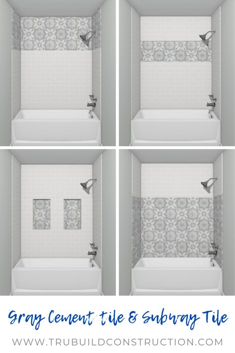 Tile Tub Ideas, Bathtub Shower Combo Tile Ideas, Diy Bathtub Tile Tub Surround, Tub Shower Tile Ideas Bathtubs, Tile Surround Bathtub, Adding Tile To Bathtub Tub Surround, Bathtub Tile Surround Ideas, 12x24 Tub Surround Tile, Tub With Tile Walls