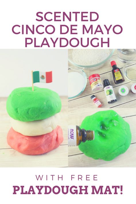 Playdough scented with lime, coconut and strawberry. Cinco De Mayo Activities For Toddlers, Mexico Theme Preschool Activities, Mexican Activities, Mexico For Preschoolers, Cinco De Mayo Sensory Activities, 5 De Mayo Activities For Kids, Cinco De Mayo Lesson Plans For Toddlers, Cinco De Mayo Science For Preschool, Mexico Theme