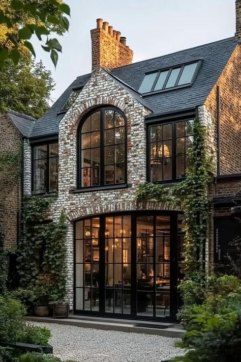 45 Beautiful Modern British Houses with a Stylish Edge Modern French House Exterior, British Home Exterior, Old British House, British House Exterior, Modern British House, Converted Barn Homes, Spanish Mediterranean Homes, Winter House Exterior, Cottage Houses