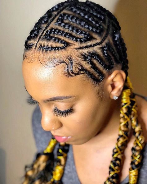 #zigzagpartbraids #hairstyles #trendybraids #tressesafricaines #cutehairstyles #latestbraidstyles #neatbraids #braids #hairstyles #protectivehairstyles #protectivestyles #blackhair #quickhairstyles #quickeasystyleswithbraidinghair #latestbraids #stitchbraids #feedinbraids #Feedins #cornrow Cornrows Natural Hair, Cornrows Braids For Black Women, Short Box Braids Hairstyles, Feed In Braids Hairstyles, Quick Natural Hair Styles, Hairstyles Kids, Box Braids Hairstyles For Black Women, Braided Cornrow Hairstyles, Quick Braided Hairstyles