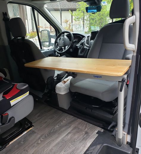 Lagun Now Selling a 30" Table Leg | Ford Transit USA Forum Lagoon Table Van, Campervan Table Ideas, Lagun Table, Vito Camper, Work Van, Office Moving, Car Camper, Bus Camper, Table Leg