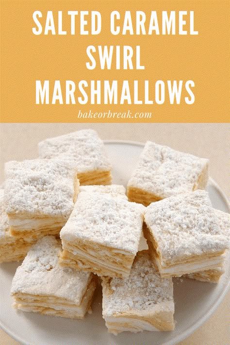 Caramel Apple Marshmallows, Homemade Marshmallow Recipe, Gourmet Marshmallows, Marshmallow Recipes, Marshmallow Recipe, Gourmet Marshmallow, Chocolate Cobbler, Salty Caramel, Flavored Marshmallows