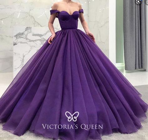 Prom Dress Off Shoulder, Purple Ball Gown, Purple Tulle, Purple Princess, Off Shoulder Evening Dress, Purple Prom, Prom Dresses 2018, Simple Prom Dress, Tulle Evening Dress