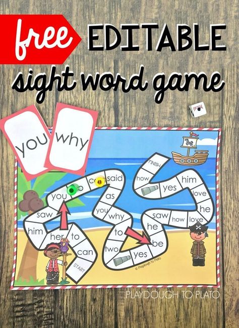 Editable Sight Word Games, Phonics Fluency, Practice Sight Words, Word Games For Kids, Phonics Cvc, Sight Word Fun, Teaching Sight Words, Daily Five, Sight Word Reading