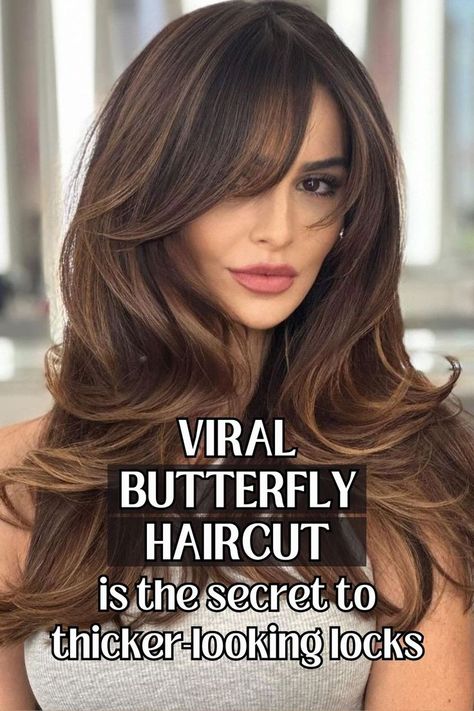 butterfly haircut Layered Blowout, Butterfly Haircuts, Butterfly Layers, Butterfly Haircut, Haircuts For Long Hair With Layers, Lifeless Hair, Long Bob Haircuts, Bob Haircuts For Women, Long Layered Hair