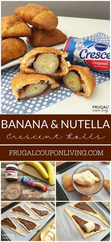 Preschool Nutrition, Frugal Vegan, Chocolate Croissant Recipe, Nutella Dessert Recipes, Stuffed Crescent Rolls, Crescent Rolls Recipe, Easy Crescent Rolls, Nutella Snacks, Cherry Jam Recipes