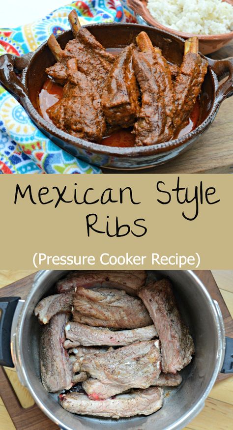 Pressure Cooker Ribs, Pork Spare Ribs Recipe, Side Dishes For Ribs, Ribs Seasoning, Chilaquiles Recipe, Pepper Salsa, Pork Spare Ribs, Pork Rib Recipes, Using A Pressure Cooker