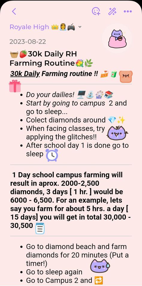 Royal High Grind Routine, Roblox Id Codes For Royale High, Rh Farming Tips, How To Level Up Faster In Royale High, Rh Farming Routine 2024, Farming Royale High, Royal High Farming Tips, Diamond Farming Routine Royale High, Roblox Royale High Journal Id Codes