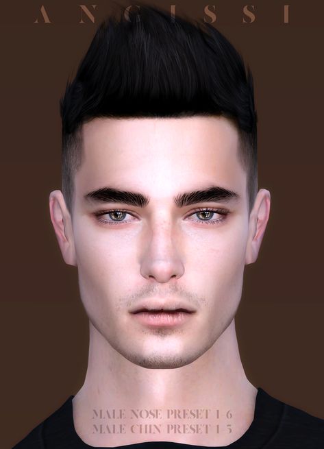 Male Presets| Nose1-6, Chin 1-5 | ANGISSI on Patreon Sims 4 Curly Hair, Sims 4 Cc Eyes, The Sims 4 Skin, Guys Eyebrows, Free Sims 4, Face Piercings, Sims 4 Body Mods, Sims 4 Cc Skin, Sims 4 Cc Packs