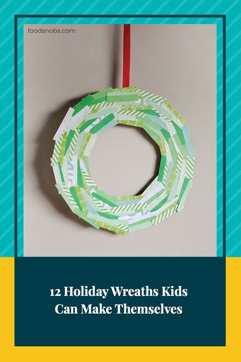 Making holiday crafts with the kids can be, well ... let's just say interesting. But with a little guidance and creative direction, even the littlest kids can make bona fide art. And what's better for displaying this holiday than a Christmas wreath made by your little one? We've gathered together 12 of our favorite holiday wreath crafts for kids that won't make you cringe as you hang them on the walls. Kids Wreath Craft Christmas, Christmas Wreath Diy Kids, Easy Holiday Wreaths Diy, Small Wreaths Diy, Wreath Crafts For Kids, Felt Wreath Diy, Diy Kids Paint, Holiday Wreath Craft, Classroom Wreath