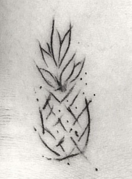 Pineapple Fine Line Tattoo, Ivf Tattoos For Women, Ivf Tattoo, Pineapple Tattoo Ideas, Fertility Tattoo, Diy Pineapple Decor, Pineapple Outline, Pineapple Tattoo Meaning, Pineapple Tattoo