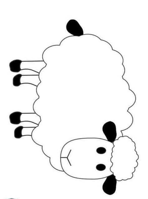 Sheep Template, Høstaktiviteter For Barn, Farm Activities Preschool, Preschool Activities Printable, Pola Kotak, Farm Animal Crafts, Sheep Crafts, Aktiviti Kanak-kanak, Activities Printable