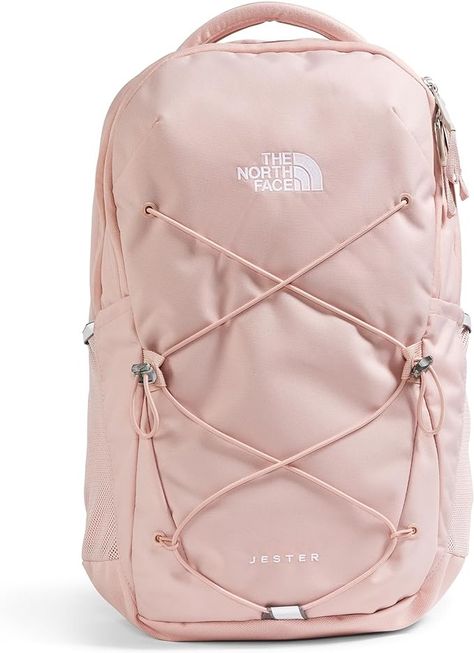 Amazon.com: THE NORTH FACE Women's Jester Everyday Laptop Backpack, TNF Black, One Size : Electronics The North Face Pink Backpack, Pink North Face Backpack, North Face Backpack School, Black North Face Backpack, Backpacks Aesthetic, Nort Face, College Necessities, School Wishlist, North Face Jester