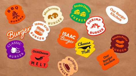 ISSAC Burger | SAM SEOUL Process Infographic, Sticker Design Inspiration, Brand Stickers, Bulgogi, Graphic Inspiration, Space Design, Food Truck, Design Inspo, Layout Design