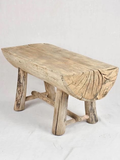 Driftwood Bench, Classic Interiors, Classic Garden, Drift Wood, Salvaged Wood, French Furniture, French House, Classic Interior, Bench Seat