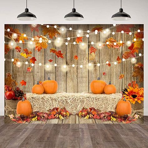 Thanksgiving Photography, Pumpkin Photography, Fall Backdrops, Barn Photography, Decor Studio, Rustic Wood Walls, Fa Fal, Outdoor Party Decorations, Diy Wallpaper