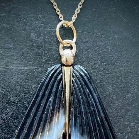 Sophie Gardner on Instagram: "✨New banded agate moth pendant✨ Such an incredible stone, hand carved by moi, set in 18k yellow gold✨ dm for info✨🖤 . . . . . . #transformation #moth #mothjewelry #bandedagate #handcarved #gemcarving #ooakjewelry #gemcarving #butterflyjewelry #futureheirlooms" Carved Stone Jewelry, Moth Pendant, Carved Stone, Butterfly Jewelry, Banded Agate, New Bands, Stone Carving, Stone Jewelry, Moth