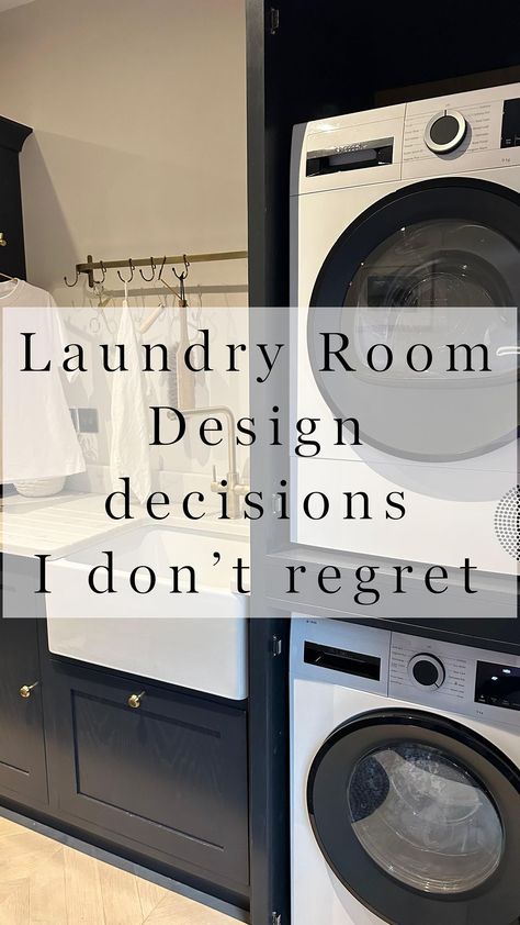 Laundry Room Double Washer Dryer, Laundry Room Walls Ideas, Stacked Washing Machine And Dryer, Double Washer And Dryer Laundry Room, Open Laundry Room Ideas, Hallway Laundry Room Ideas, Washing Machine Area Ideas, Stackable Washer Dryer Laundry Room, Laundry Room Dimensions